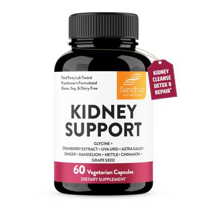 Sandhu&#39;s Kidney Cleanse Detox &amp; Repair Support Supplement for Men and Women with Cranberry Extract Helps Support Kidney &amp; Urinary Tract Health 60 Vegetarian Capsules