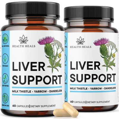 Liver Cleanse &amp; Repair Formula - Herbal Liver Support Supplement with Milk Thistle Dandelion Root Turmeric, Artichoke Extract for Liver Health - 120 Count