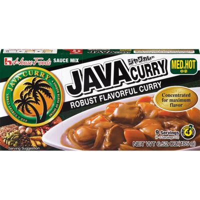 House Foods Java Curry Medium Hot, 7.8-Ounce Boxes Pack of 10
