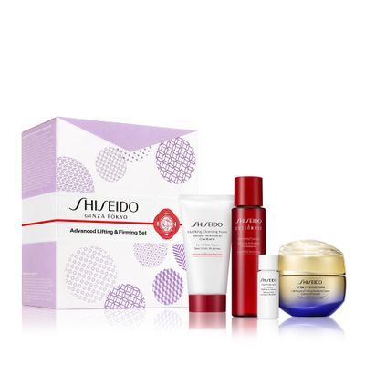 Shiseido Advanced Lifting &amp; Firming Set - Includes Vital Perfection Advanced Cream 50 mL, Clarifying Cleansing Foam 50 mL, Eudermine Essence 70 mL &amp; LiftDefine Serum 7 mL - 223 Value
