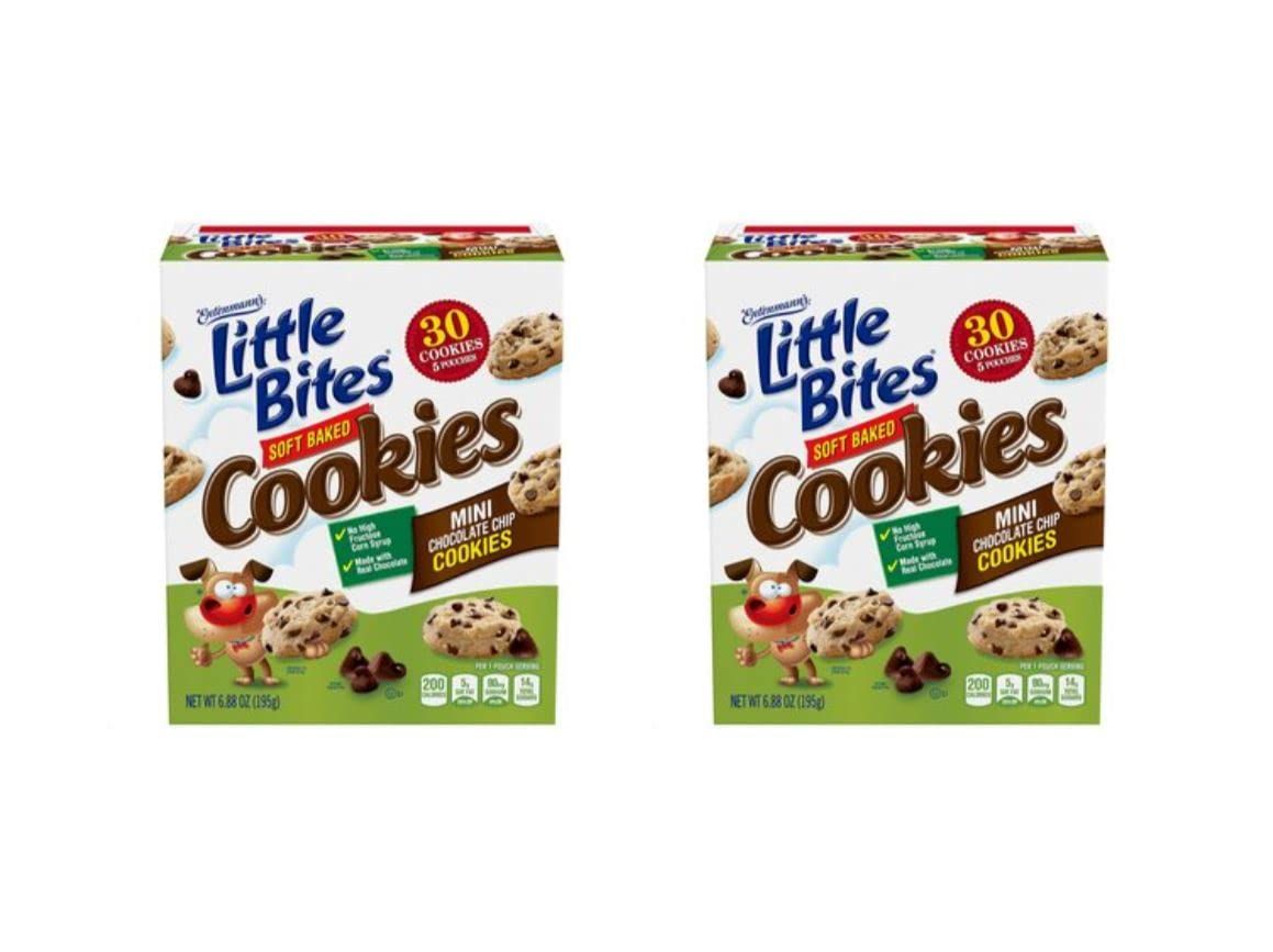 Entenmann&#39;s Little Bites Soft Baked Chocolate Chip Cookies 2 pack 10 pouches total