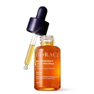 HORACE Vitamin C Glycolic Acid Face Serum for Men - Brightening Facial Treatment for Dull Skin, Radiance Boost, and Even Complexion - Skincare for All Skin Types - Unscented, 30ml