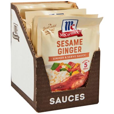McCormick Sesame Ginger Simmer &amp; Serve Sauce Mix, 1 oz Pack of 12