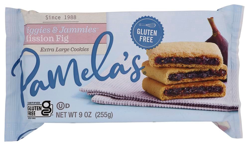 Pamela&#39;s Products Figgies &amp; Jammies Extra Large Cookies Gluten Free Mission Fig -- 9 oz Pack of 4