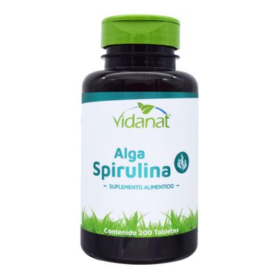 Vidanat Spirulina Algae 200 Tablets - 400mg per Tablet - Natural Superfood for Energy, Immune Support &amp; Detox - 200 Tablets Pack of 1