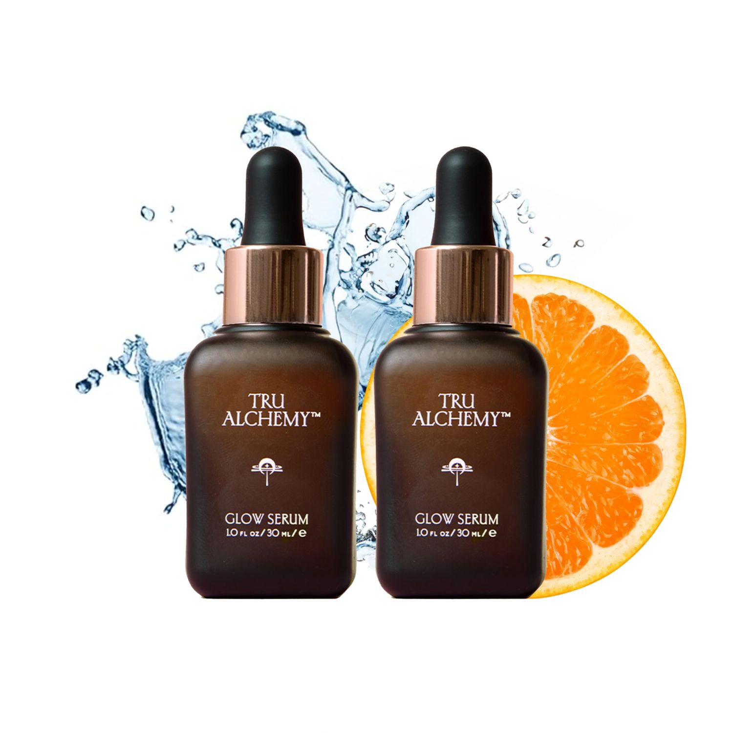 Tru Alchemy Vitamin C Glow Serum Facial Serum with Bakuchiol, Glycolic &amp; Lactic Acid Skin Illuminating Serum Anti-aging Vitamin C Face Serum Hydrating Face Wrinkle Serum 1 fl oz30 ml