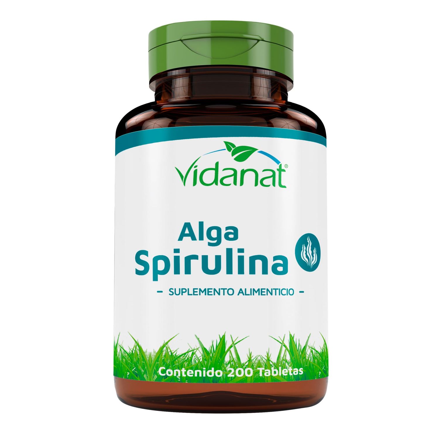 Vidanat Spirulina Algae 200 Tablets - 400mg per Tablet - Natural Superfood for Energy, Immune Support &amp; Detox - 200 Tablets Pack of 1