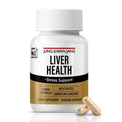 JungKwanJang Liver Health Supplement with Milk Thistle 260mg Silymarin and American Ginseng 1,000mg - Fatty Liver Detox Cleanse &amp; Repair Support - 30 Capsules for Men and Women