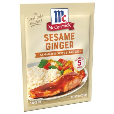 McCormick Sesame Ginger Simmer &amp; Serve Sauce Mix, 1 oz Pack of 12