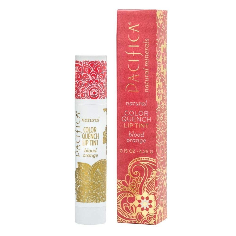 Pacifica Tinted Lip Balm - Color Quench Hydrating Flavored Lip Balm -Blood Orange Flavor - Clear -wCoconut Oil &amp; Cocoa Butter Natural Clean Beauty Vegan &amp; Cruelty-Free Dermatologist Tested