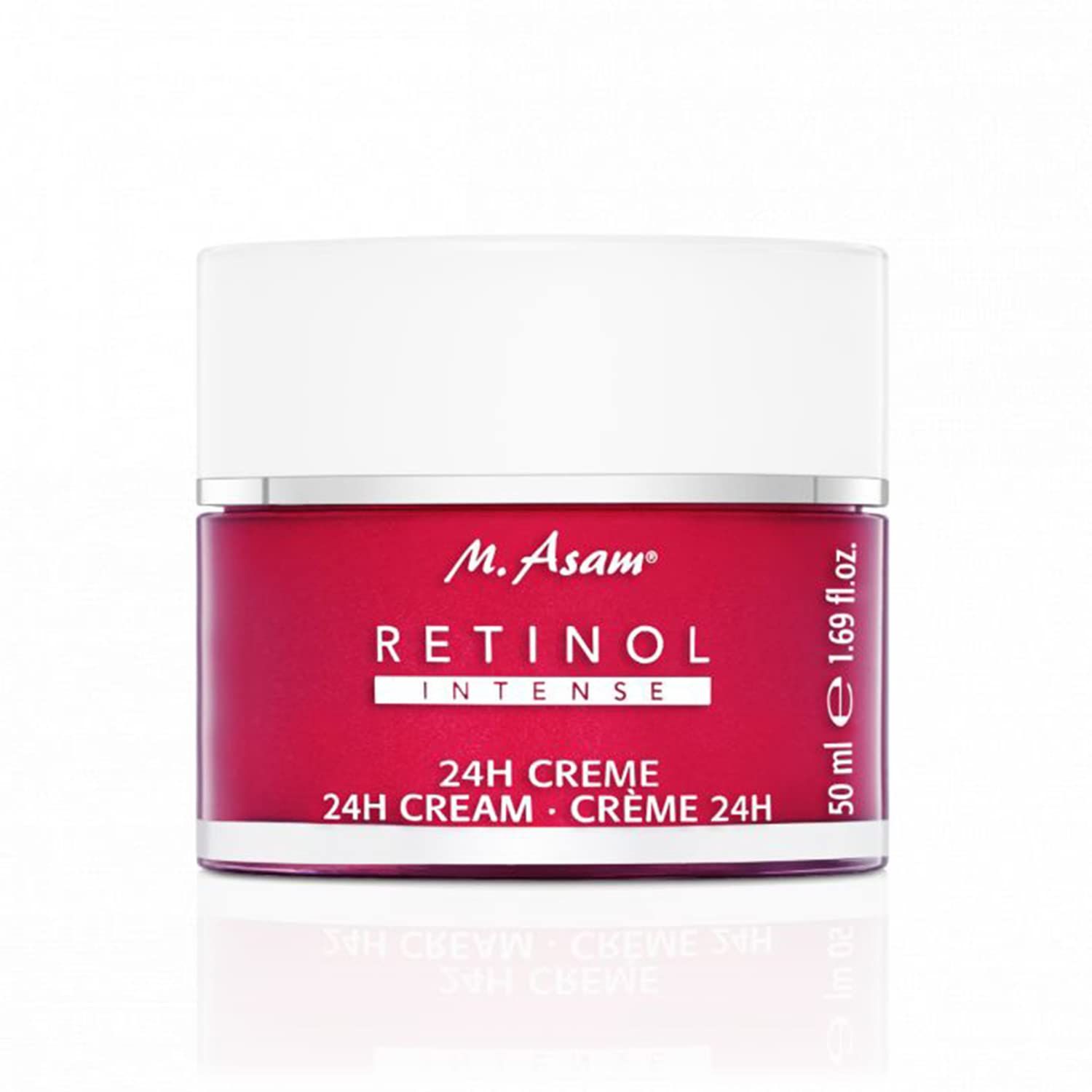 M. Asam RETINOL 24h Cream - Face Cream against wrinkles, anti-aging face moisturizer with retinol, day cream &amp; night cream stimulating collagen production, facial care for all skin types, 1.69 Fl Oz