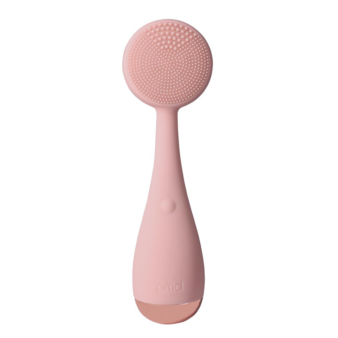 PMD Beauty: Electric Facial Cleansing Brush - Smart Facial Device with Silicone Brush &amp; Anti-Aging Massager, Blush