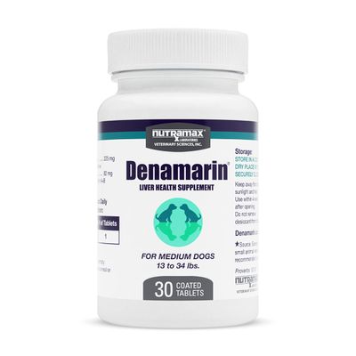 Nutramax Laboratories Denamarin Liver Health Supplement for Medium Dogs - With S-Adenosylmethionine SAMe and Silybin, 30 Tablets