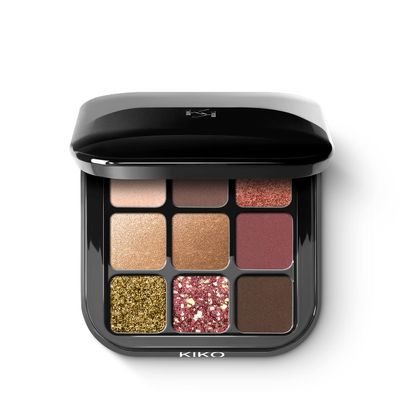 KIKO Milano Glamour Multi Finish Eyeshadow Palette 03 Palette With 9 Eyeshadows In Different Finishes