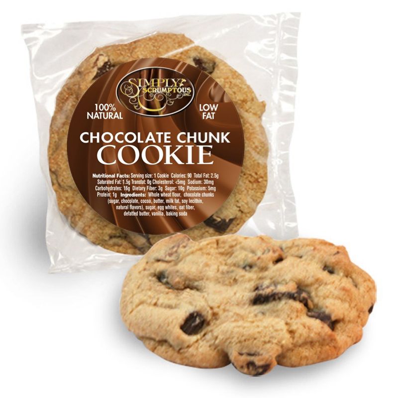 Simply Scrumptous Low Fat Chocolate Chunk Cookies