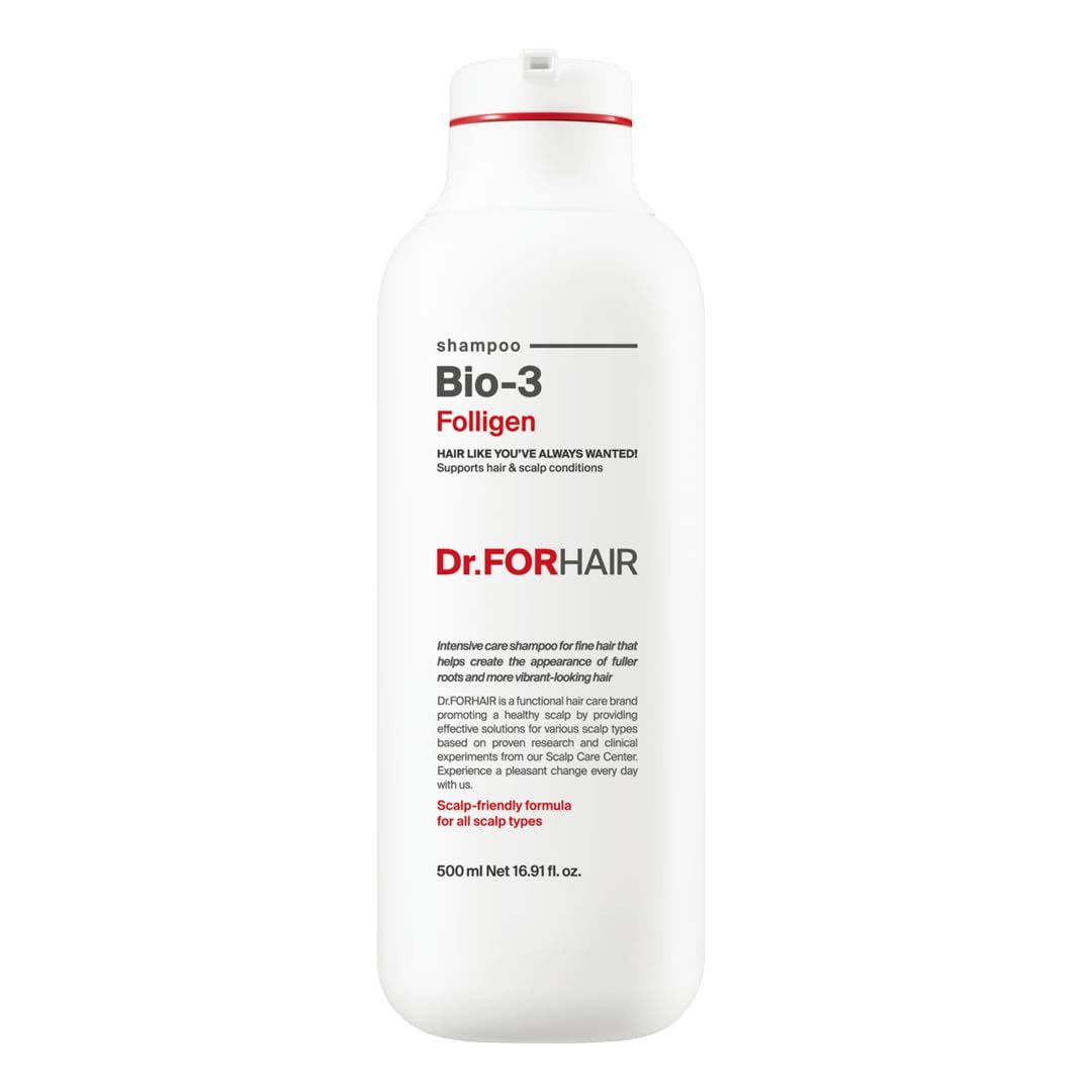 Dr.FORHAIR Bio-3 Folligen Biotin Shampoo 16.9 oz Scalp Strengthen and Improve Volume Scalp-friendly formula No Parabens, Silicone, Sulfates