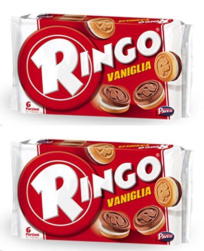 Pavesi: Ringo Vanilla Biscuits 6 portions with 6 biscuits - 11.6 Oz 330g Pack of 2
