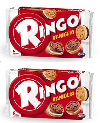 Pavesi: Ringo Vanilla Biscuits 6 portions with 6 biscuits - 11.6 Oz 330g Pack of 2