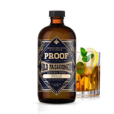 Proof Syrup Old Fashioned Cocktail Mix - Made with Real Bitters &amp; Cane Sugar - Pecan Flavor - Fast, Easy, Delicious, Handcrafted Cocktail Syrup - 16oz - 1 Bottle