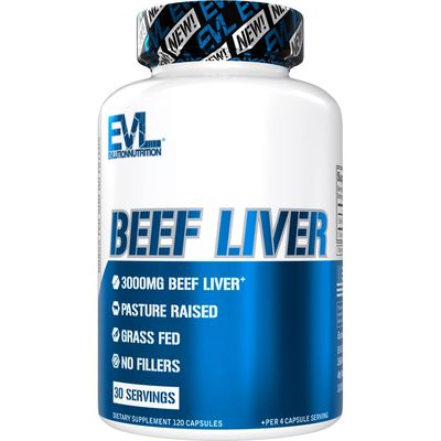 Evlution Grass Fed Beef Liver Capsules - Pasture Raised Desiccated 3000mg - Supplement for Energy Immunity and Liver Support - Iron Rich Beef Organ Supplement for Men and Women 30 Servings