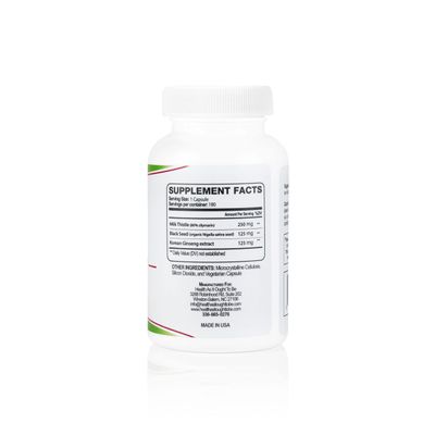 Health As It Ought To Be Liver Syn3rgy Supplement Physician Formulated Capsules with Milk Thistle, Black Seed, Korean Ginseng 180 Capsules