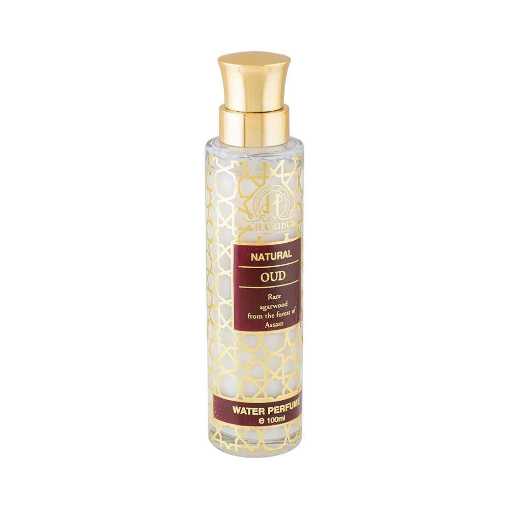 Hamidi Natural Oud Water Perfume Spray 100 ml 3.4 oz Alcohol Free Fragrance Natural Extracted Oil Natural Oud