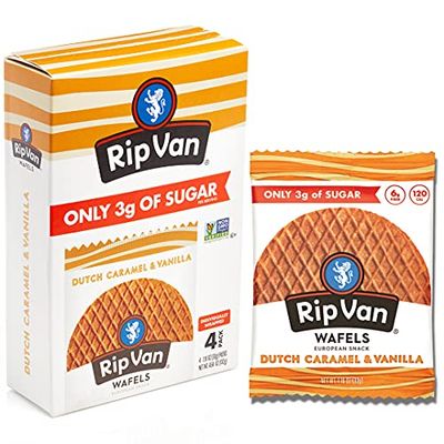RIP VAN WAFELS Dutch Caramel &amp; Vanilla Wafel Cookies, 4.64 OZ