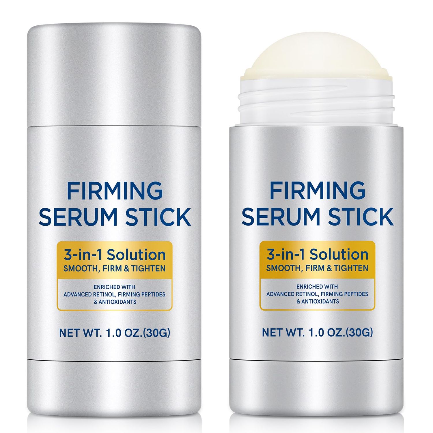 Firming Serum Stick 2 Pack, 3-in-1 Smooth, Firm and Tight Face, Neck &amp; Jawline, Reduces Wrinkles and Laugh Lines, 1.0 Oz