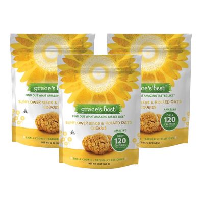 Grace&#39;s Best Sunflower Cookies, 12oz - Pack of 3