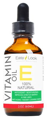 Vitamin E Oil Serum Antioxidant, Moisturizing, Improves Stretch Marks &amp; Fine Lines, Anti-Aging, Radiant Looking Skin 100 Vitamin E NATURAL 2oz