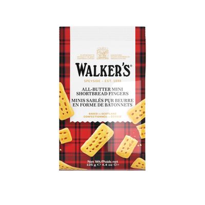 Walker&#39;s Shortbread Mini Fingers Cookies, All-Butter Shortbread Cookies, 4.4 Oz Bag