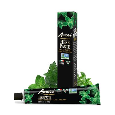 Amore Vegan Fresh Herb Paste In A Tube 2.8oz - Non GMO Certified And Made In Italy 2 pack