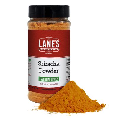 Lane&#39;s Sriracha Seasoning Powder, All-Natural Sriracha Powder Seasonings and Spices for Cooking, Goes Well with Meat &amp; Vegetables, Made in USA, 7.7 Oz