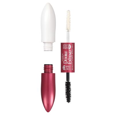 L&#39;Oreal Paris Makeup Double Extend Tubing Mascara, Lengthening 2 Step Mascara, Smudgeproof, Blackest Black