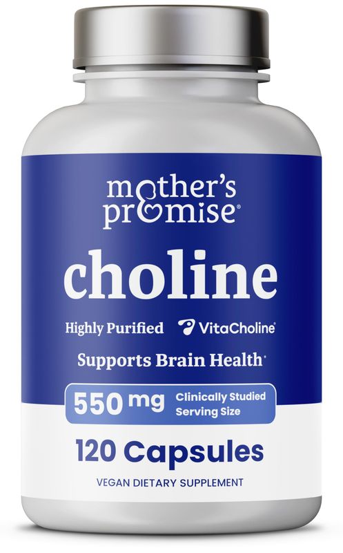 Choline Supplements 550mg Supports Babys Brain Development &amp; Cognitive Function During Pregnancy &amp; Metabolism Ultra Pure Natal VitaCholine, Prenatal Choline Bitartrate 120 Vegan Capsules