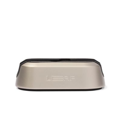 Leaf Shave The Leaf Dermaplaner Stand, Silver - Weighted Metal Dermaplaner Stand with Non-Slip Grip
