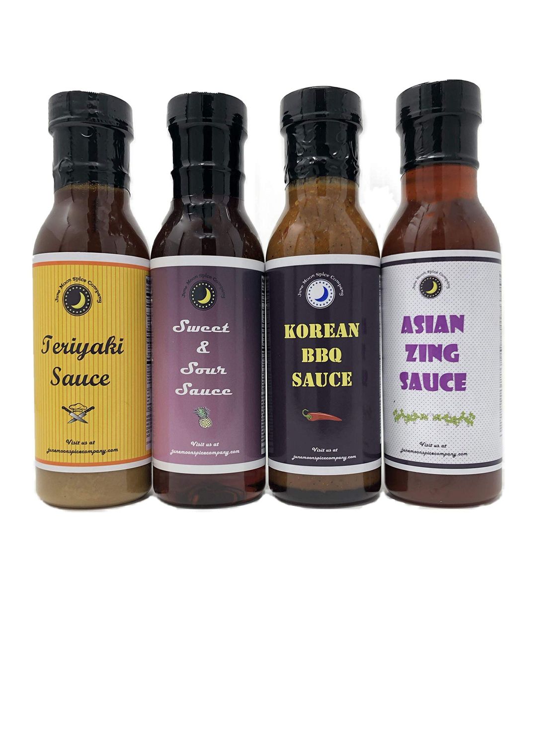 Premium Classic ASIAN SAUCE Variety 4 Pack Asian Zing Sauce Korean BBQ Sauce Sweet &amp; Sour Sauce Teriyaki Sauce Crafted in Small Batches 12 fl. oz. Flavor Lock Bottles