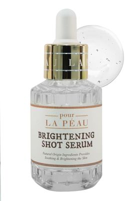 POUR LA PEAU Brightening Shot Serum Skin Brightening Serum for Face Organic Face Moisturizer Hyperpigmentation Serum Hydrating Face Serum for Glowing Skin Face Brightening Serum 1.01 Fl. Oz