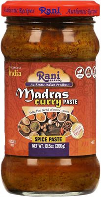 Rani Madras Curry Cooking Spice Paste 10.5oz 300g Glass Jar No Colors All Natural NON-GMO Kosher Vegan Gluten Free Indian Origin