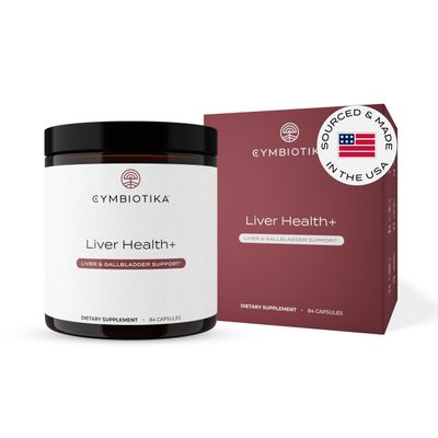 CYMBIOTIKA Liver Supplement with Vitamins &amp; Herbs for Liver Support, Health, Cleanse and Repair, Helps Metabolism and Digestion, Gluten Free, Vegan, Plant Based, and Non GMO, 84 Capsules, 28 Servings