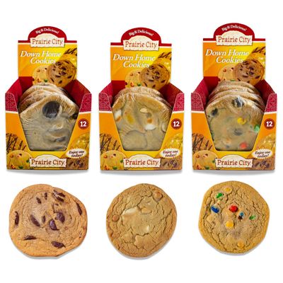 Prairie City Bakery Cookie Variety Pack - Individually Wrapped, Soft &amp; Chewy Cookies - Chocolatey Chunk, Mmm Candy &amp; White Chocolate Macadamia Pack of 36