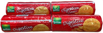 Gullon Digestive Biscuits Classic Cookies - No Cholesterol, 0 trans fat - 14.1 Ounce - Pack of 4