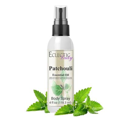 Eclectic Lady Body Spray Women, 4 Oz, Double Strength Patchouli Body Mist with Long-Lasting Fragrance, Earthy &amp; Clean Scent Reminiscent of the 1960s &amp; 70s, Light, Subtle Perfume with Wood Notes,