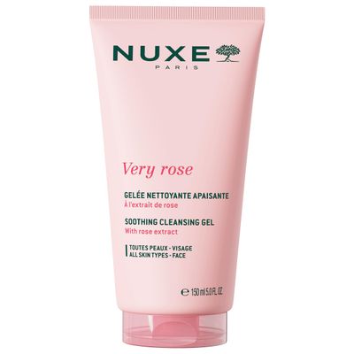 NUXE Very Rose Soothing Cleansing Gel. Melting Facial Cleanser with Micellar Water for Fresh, Smooth Skin, 5 Fl Oz
