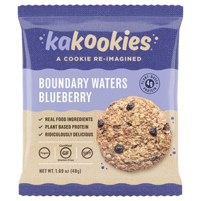 Kakookies A Cookie Re-Imagined, Boundary Waters Blueberry Box of 12 Cookies, Soft-Baked, Plant-Based, Dairy Free, Gluten Free, Vegan