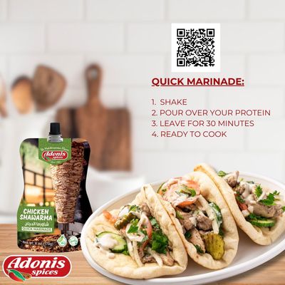 Adonis - Chicken Shawarma Quick Marinade, 6 oz 170g, Ready to Use Liquid Seasoning Marinade