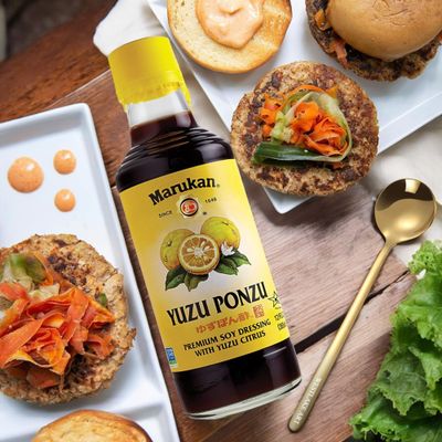 westlake art Ponzu Sauce, Yuzu Soy Citrus Dressing, 12 Oz Glass Bottle - Authentic Japanese Flavor, Versatile For Salads &amp; Marinades, Bundled With Golden Ss Spoon, Natural Ingredients Pack of 3