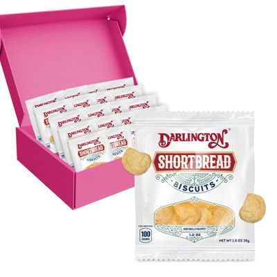 Darlington Shortbread Cookies Individually Wrapped Classic Soft Butter Cookies, 20 pk, 1 oz Single Serve Packs for Gifting, Lunchboxes &amp; On-the-Go Snacks. Portion Controlled Short Bread Tea Biscuits