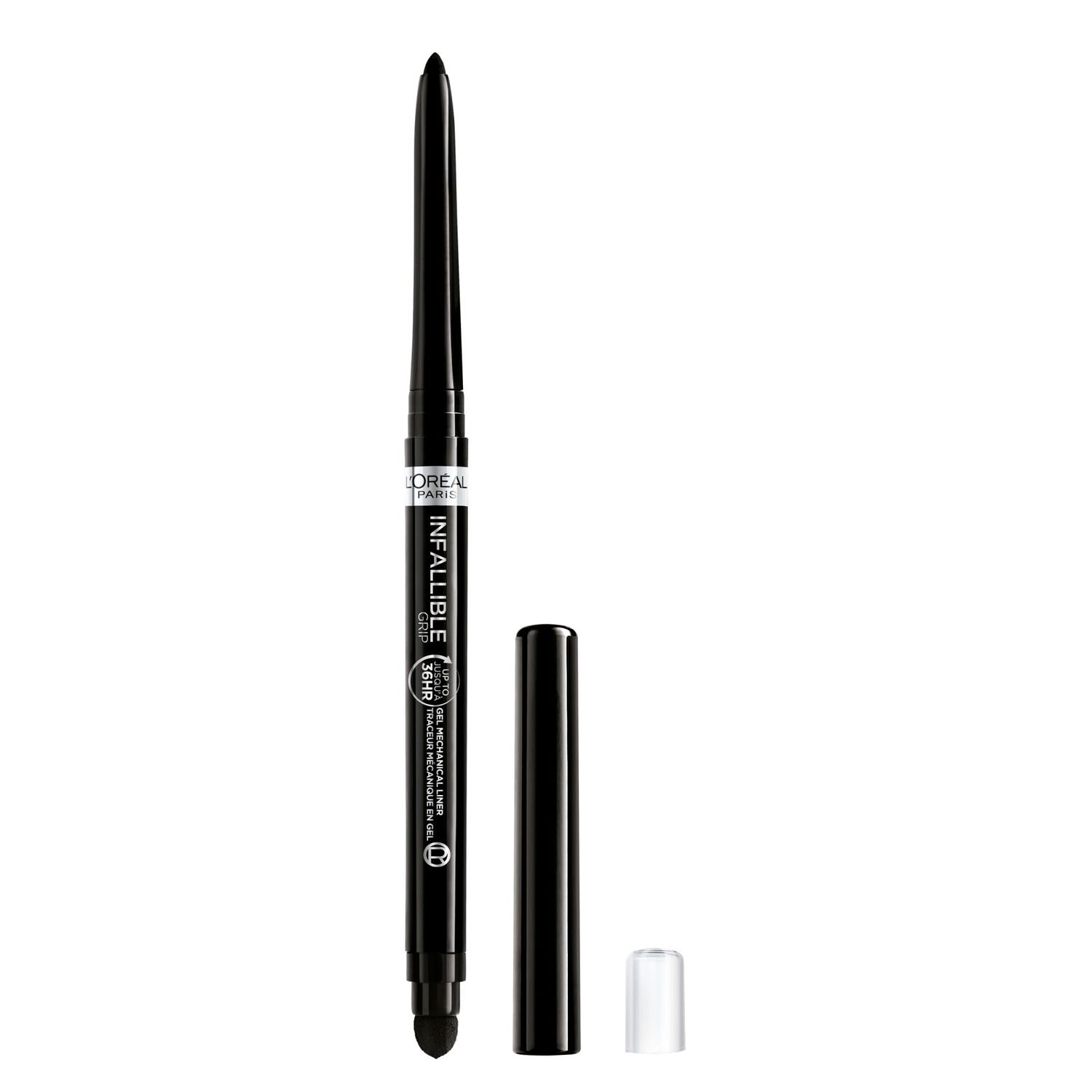 L&#39;Oreal Paris Infallible Grip Mechanical Gel Eyeliner Pencil, Smudge-Resistant, Waterproof Eye Makeup with Up to 36HR Wear, Intense Black, 0.01 Oz