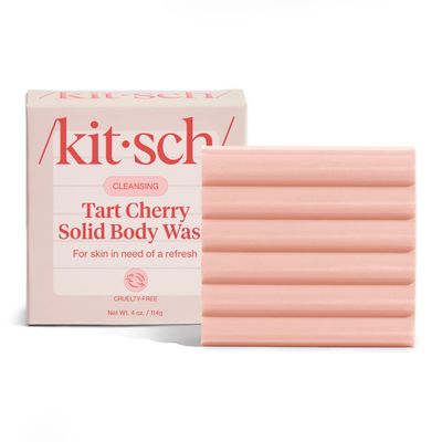Kitsch Cleansing Tart Cherry Body Wash - Bar Soap for Women with Refreshing Scent - Eco-Friendly Body Wash Women Love - Cherry Soap Bar for Daily Use - Sulfate and Paraben Free, Made in USA - 4oz
